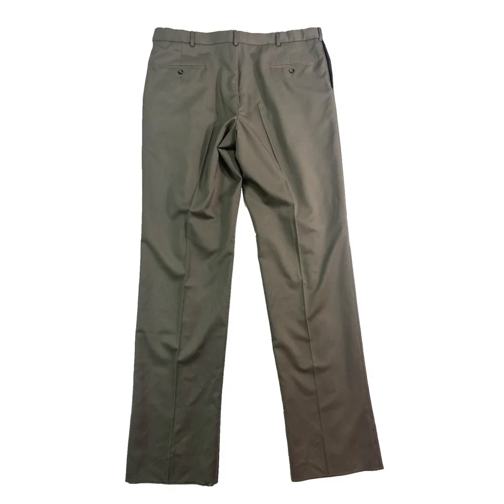 NEW Hart Schaffner Marx 40 olive green‎ dress suit pants wool high waist pleated